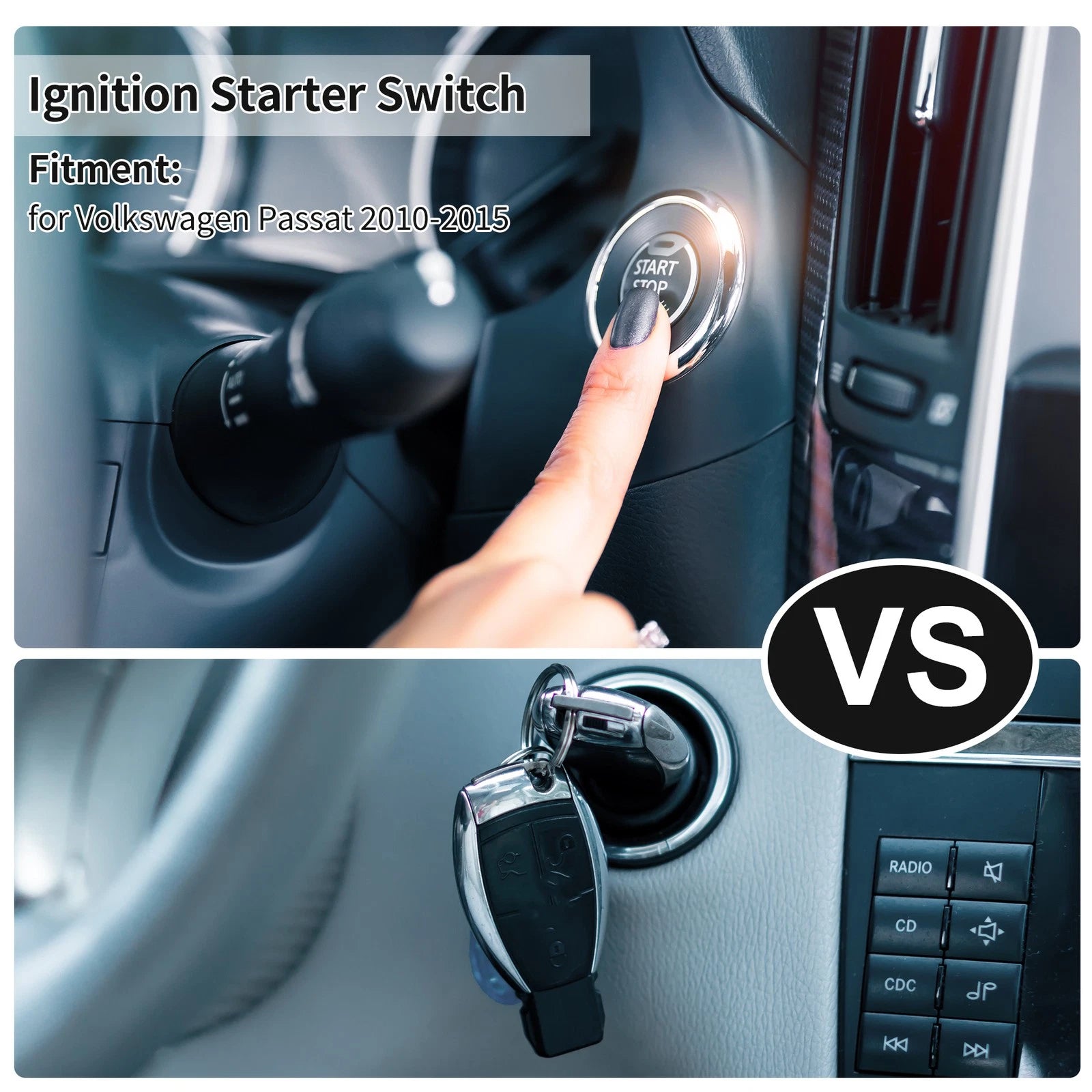 Keyless Engine Ignition Starter Switch for Volkswagen Passat (2010–2015) No.561959839
