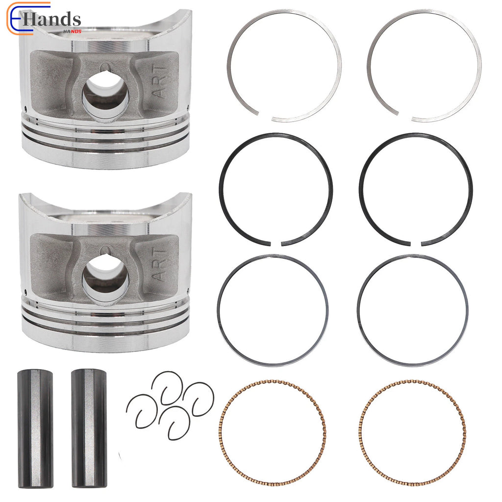 2X Crankshaft Engine Piston for Yamaha XV750 (1981–1990) 4X7-11637-00-00, 4X7-11635-00-00