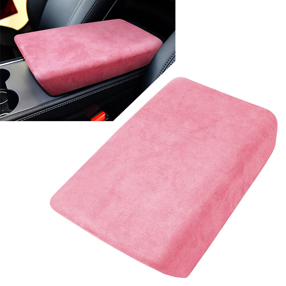 Suede Central Console Armrest Box Cover for Tesla Model 3 (2017–2022)