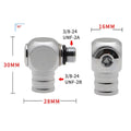 Brass Connector for Diving Low Pressure Hose Adapter (360 Rotation)