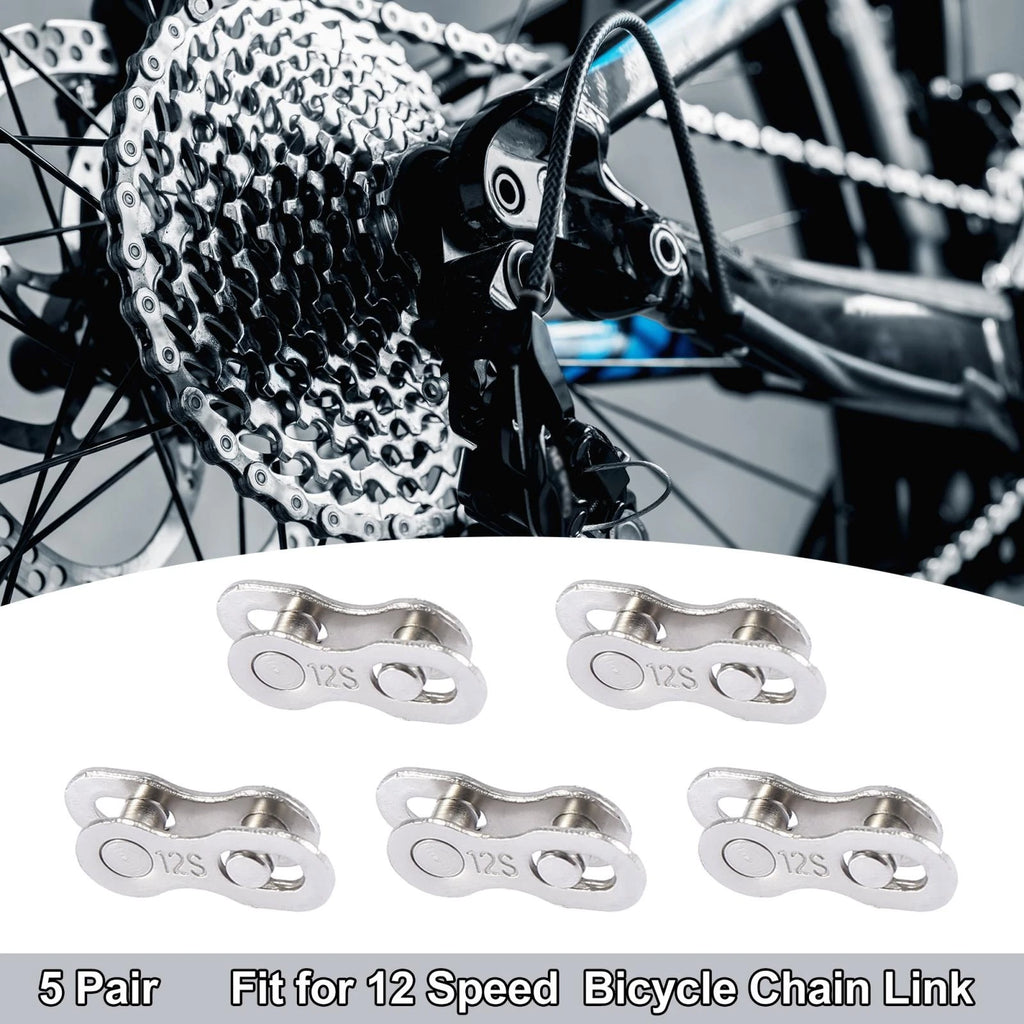 12 Speed Master Chain Connector Link Reusable Pair for Bicycle Bike (Silver)