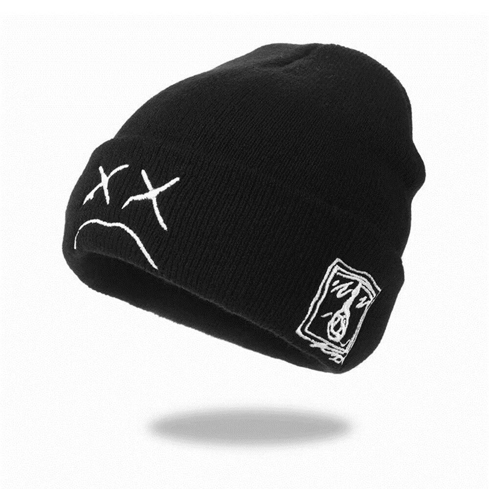 Crying Face Beanie Hat for Universal Fit (One Size)