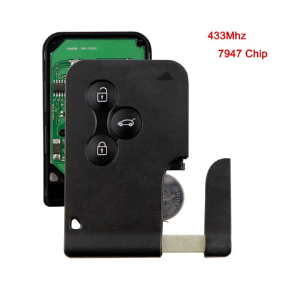 3 Button Remote Control Key PCF7947 433Mhz for Renault Megane Scenic (2003–2008)