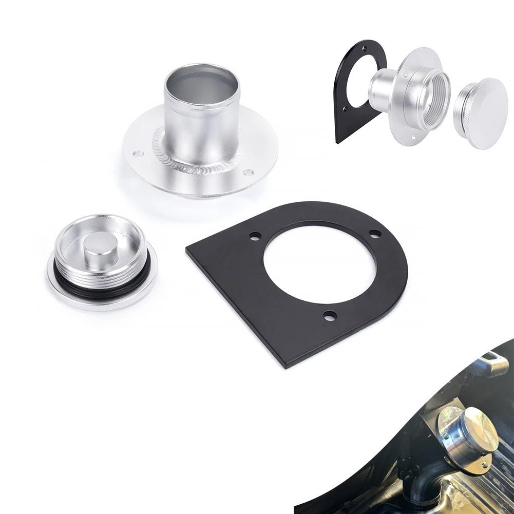 Fuel Tank Filler Cap for Remote Fit (Aluminum, Welded Bracket)