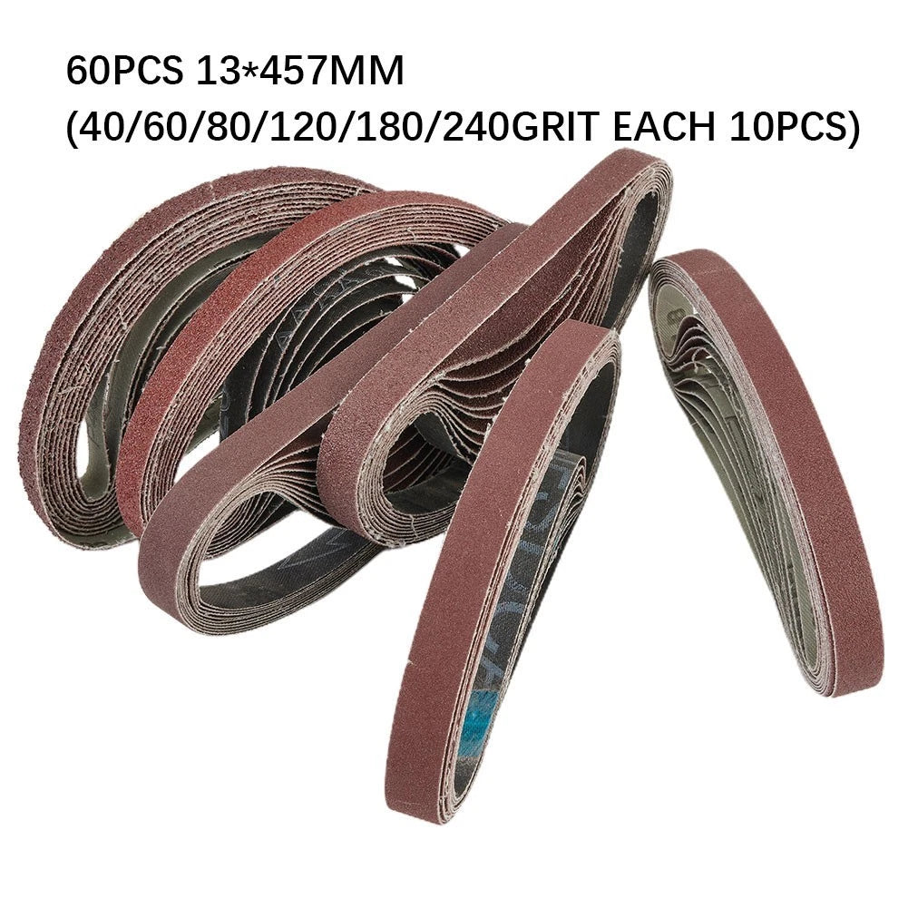 60pcs Sanding Belts Set for Automotive Use (Grit 40/60/80/120/180/240)