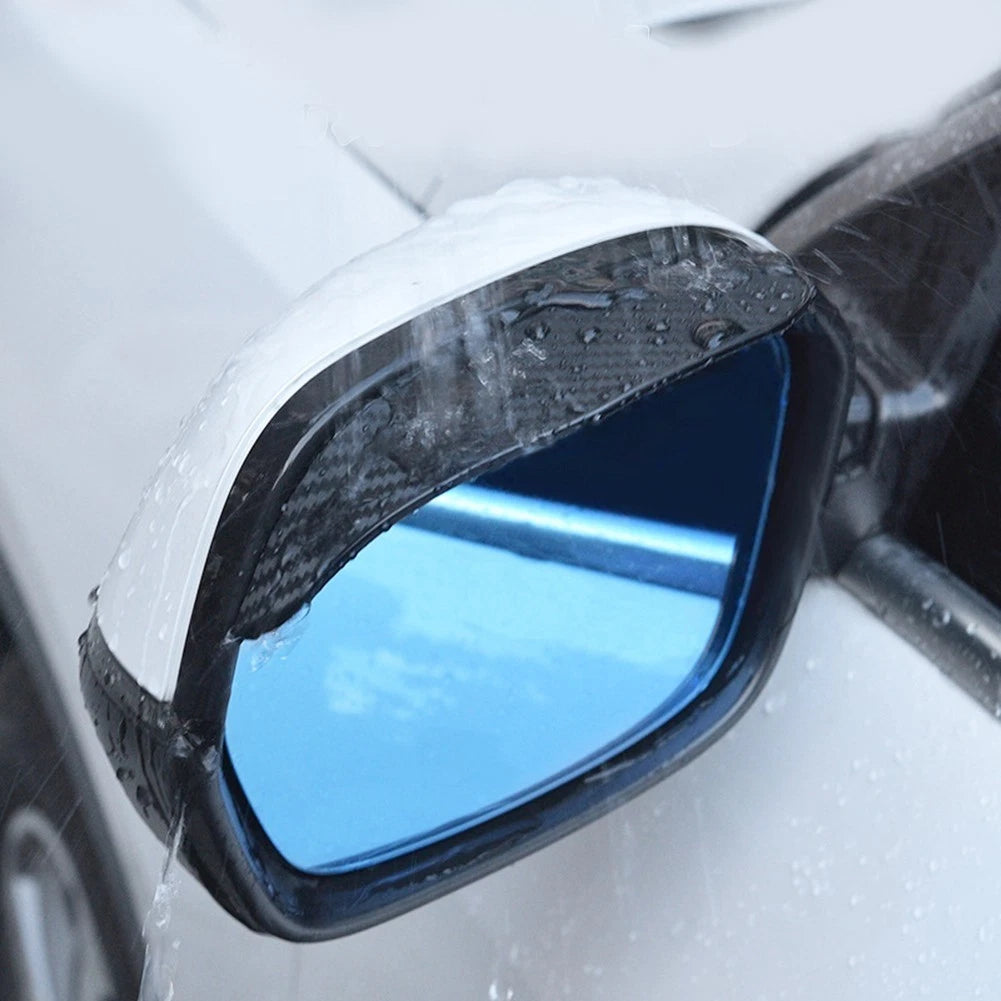 Carbon Fibre Black Side Mirror Rain Protectors for