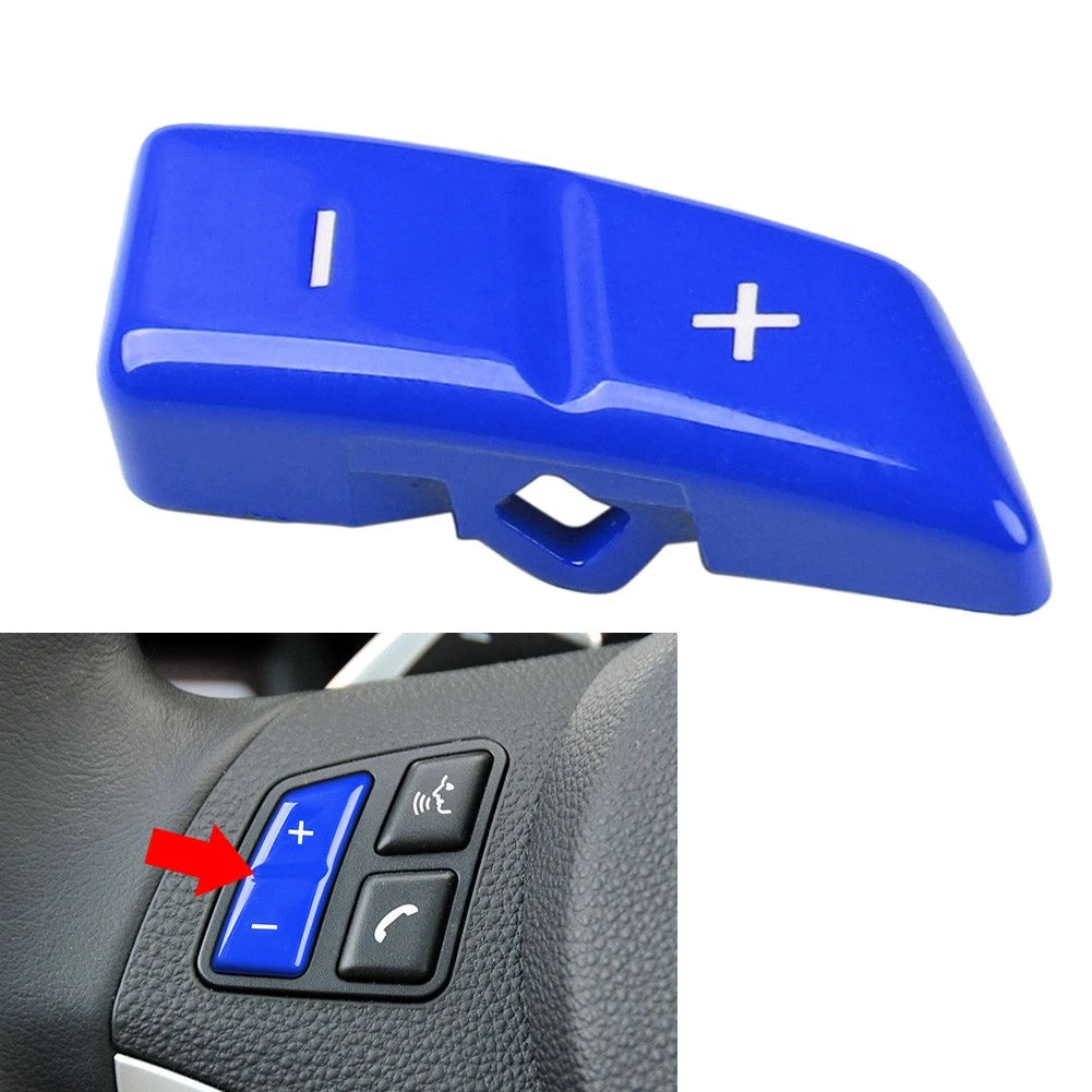 Blue Steering Wheel Volume Button Cover For BMW 1 3 Series E81 E90 E93 M3 X1 E84
