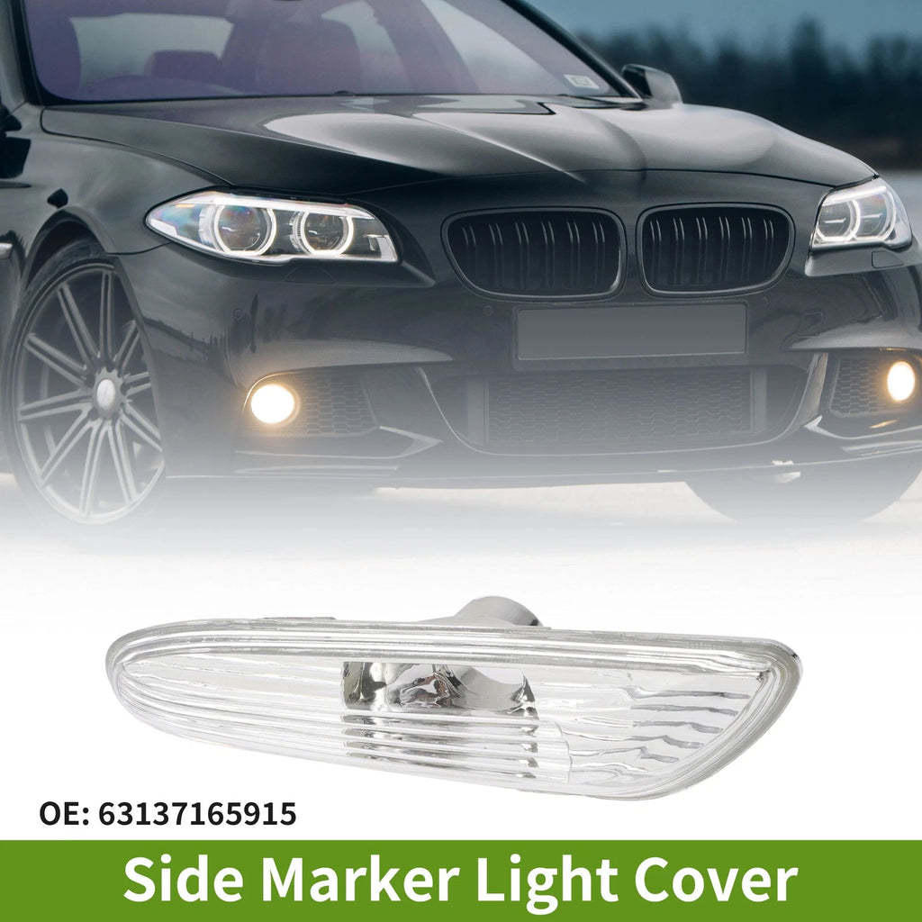Left Side Marker Light Cover Replacement for BMW 325i (2002–2006) White