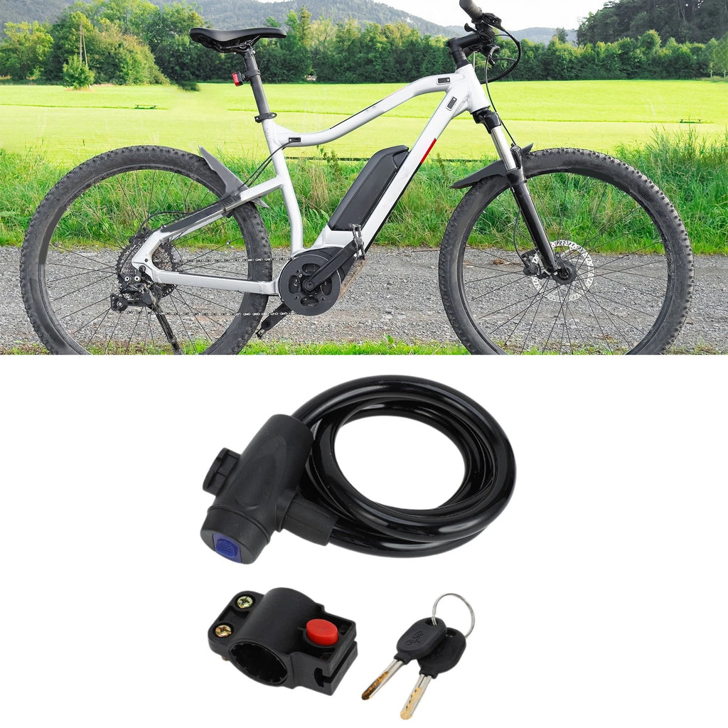 Bike Lock with Key Heavy Duty Cable Lock for Universal Bicycle (Any Model)