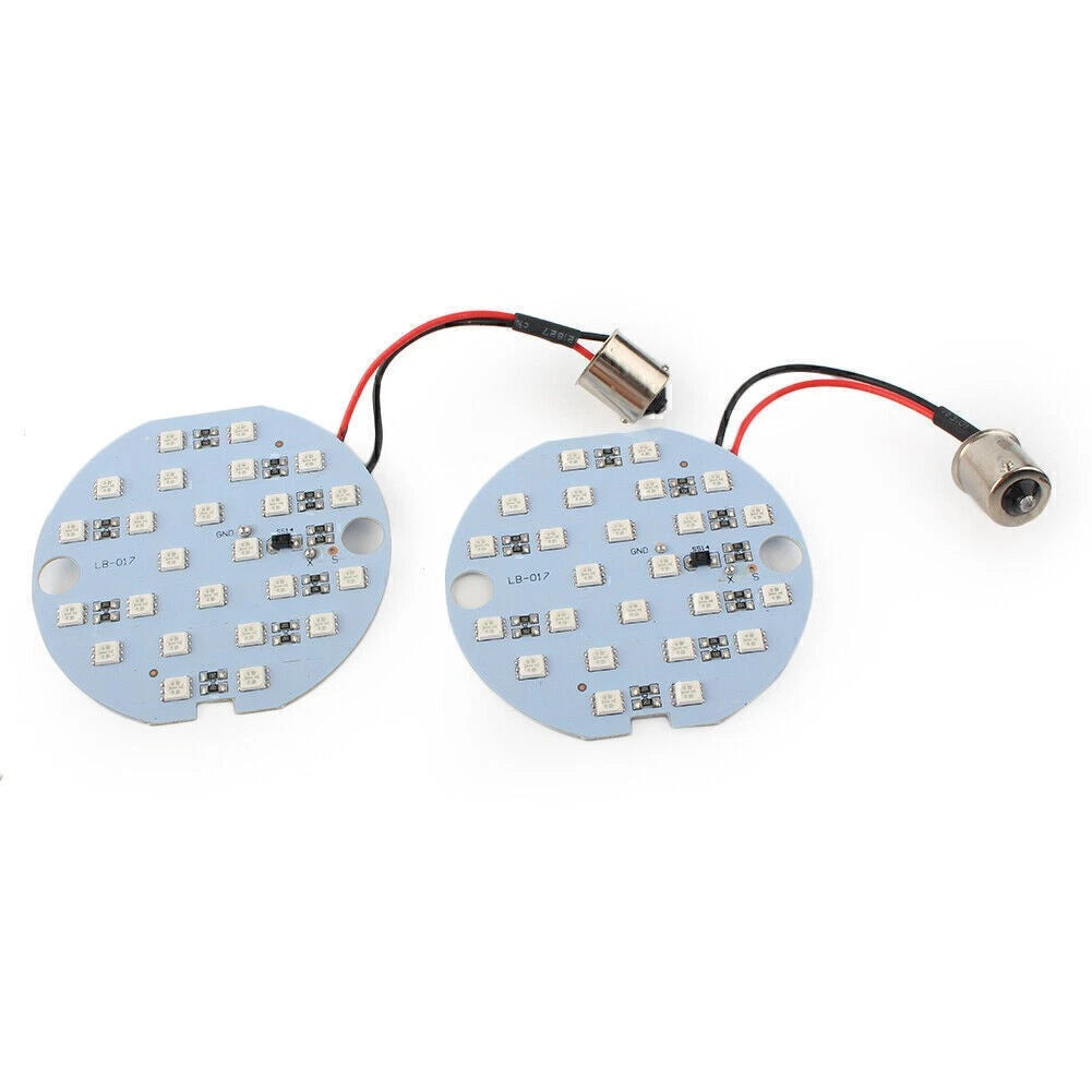 2X LED Turn Signal/Daytime Running Panel Light for Harley (1156 BA15d)