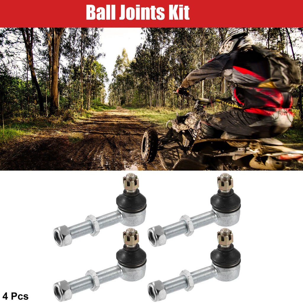 Ball Joint Left Right Heavy Duty 4 Pc Kit for 150cc 250cc ATV (M12x1.25)