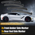 4Pc LED Side Marker Light Smoke Lens Replacement for Chevy Corvette C7 (2014–2019)