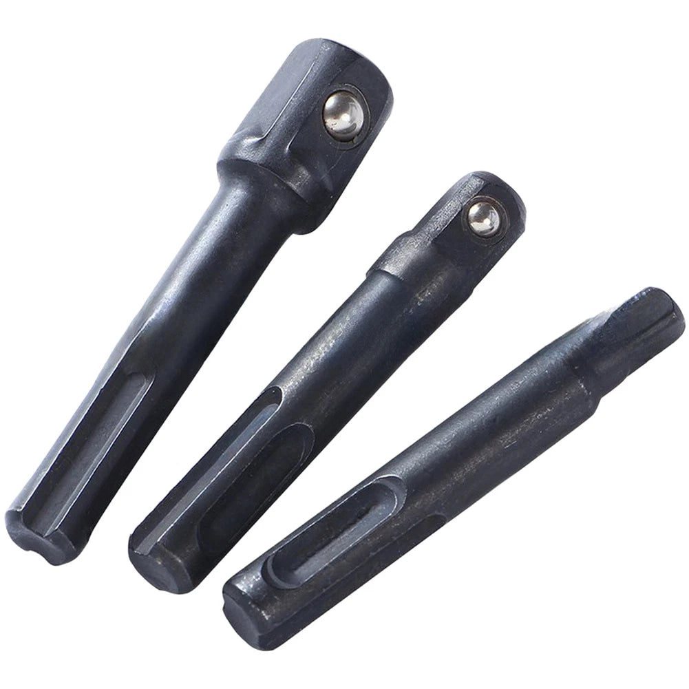3X SDS Plus Socket Adapter Set for Wrench (Chrome Steel)