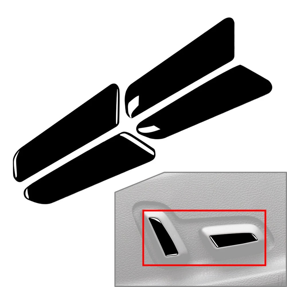 Piano Black Seat Adjustment Button Cover Trim for Audi A4 B9 RS4 A5 S4
