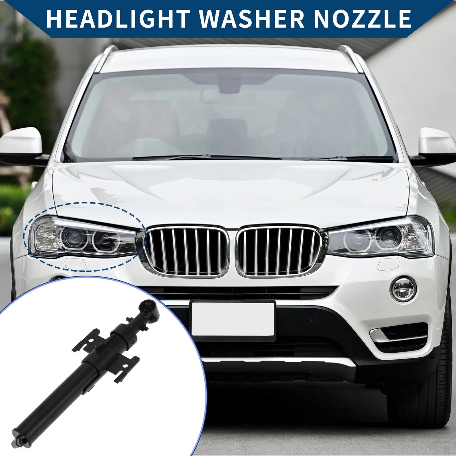 Front Passenger Side Headlight Washer Nozzle for Land Rover Range Rover Sport (2006–2013)
