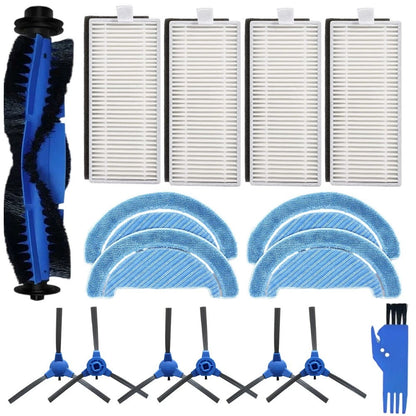 Main Roller Brush Side Brush Mop Cloth Replacement Kit for Conga 1099