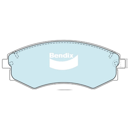 Set of 4 Bendix GCT Front Disc Brake Pads for Ssangyong Korando (2004–2006)
