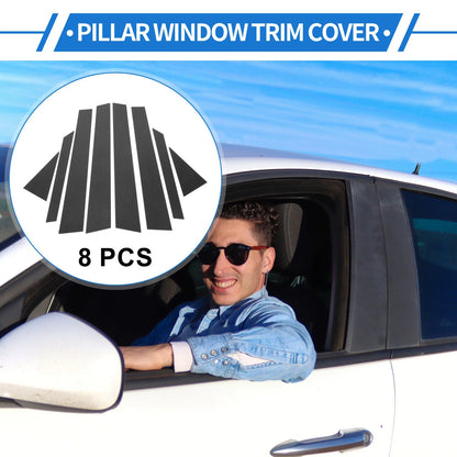 8 Pcs Door Pillar Window Trim Replacement for Hyundai Elantra (2011–2020)
