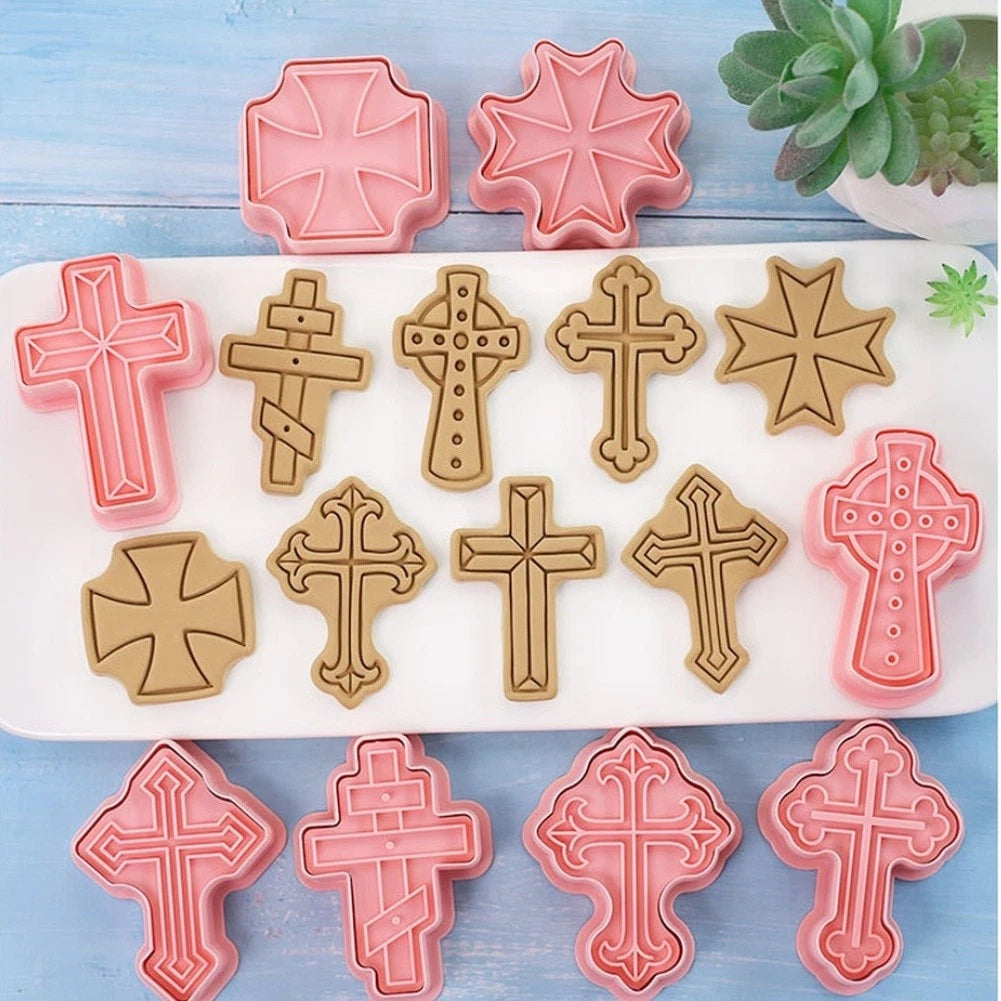 Set of 8 PP Cross Cookie Cutters for Easter Baking