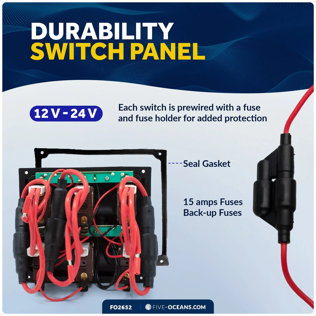 6 Gang Toggle Switch Panel for Marine (FO2652)