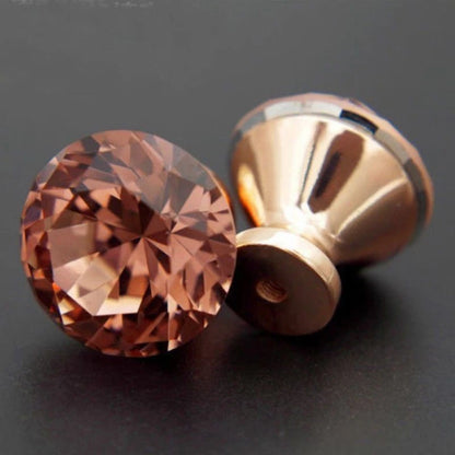 2X Rose Gold Drawer Knobs for Cabinet Cupboard (30mm x 31mm)