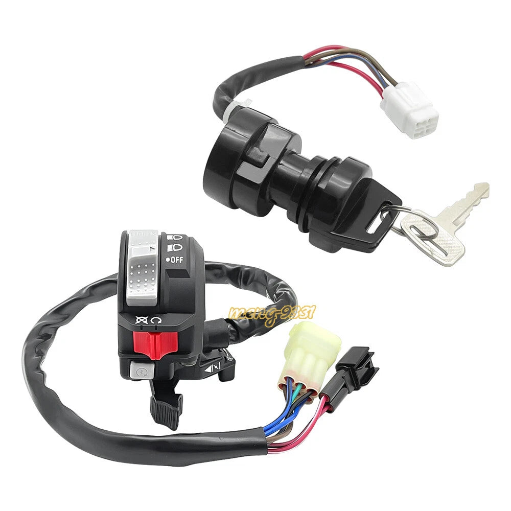 Left Handlebar Start Stop Switch & Ignition Key Switch for Yamaha Kodiak 400 450 (1993–2000)