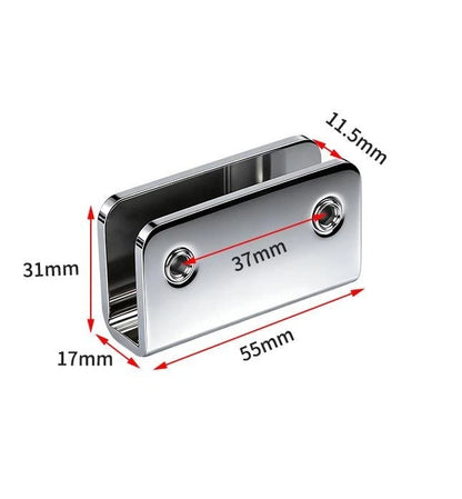 Glass Partition Clip for Wet Areas Bathroom Fixing (Humid Environment)