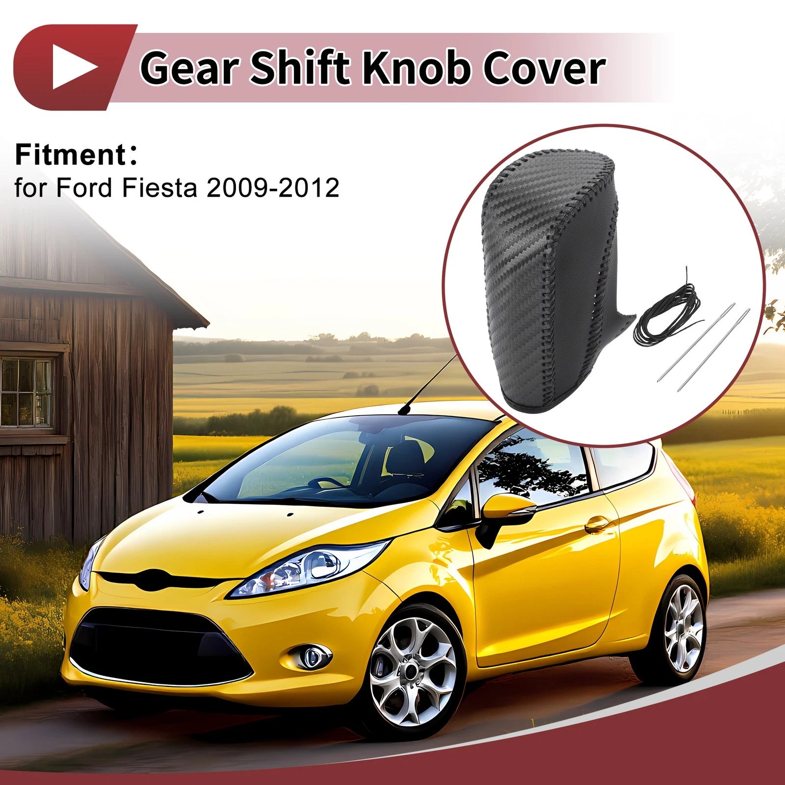 Gear Shift Knob Cover Replacement for Ford Fiesta (2009–2012)
