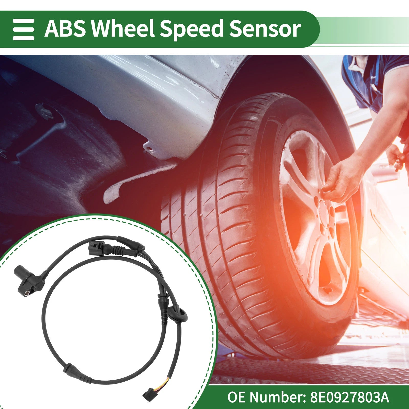 ABS Wheel Speed Sensor No. 8E0927803A for Audi A4 (2000–2005)