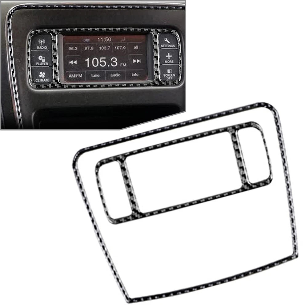 Carbon Fiber Central Control Radio Panel Cover for Dodge Journey (2011–2018)
