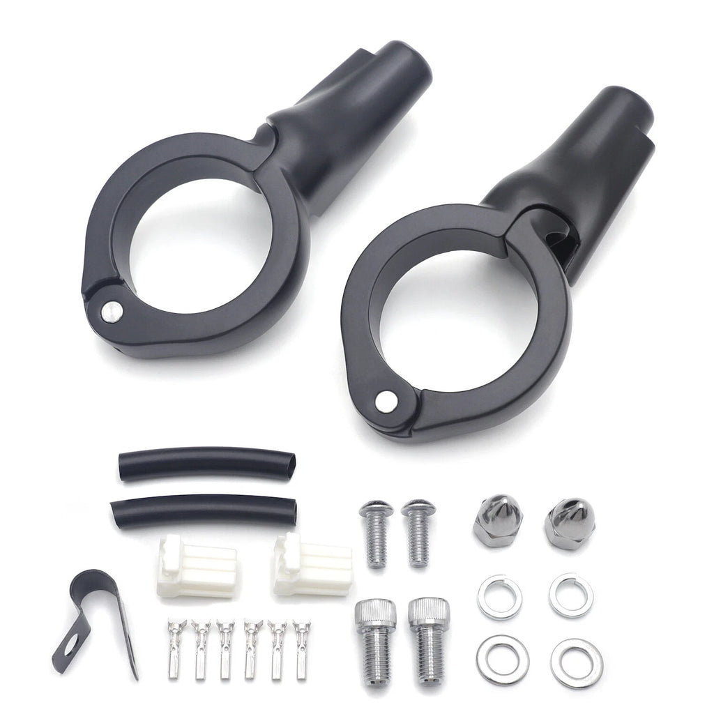 Turn Signal Relocation Kit for Harley FXD Dyna (2008–2017) - Flat Black