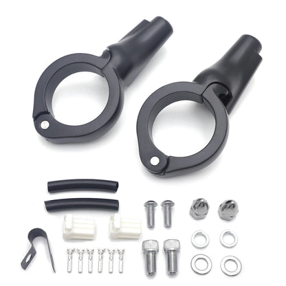 Turn Signal Relocation Kit for Harley FXD Dyna (2008–2017) - Flat Black