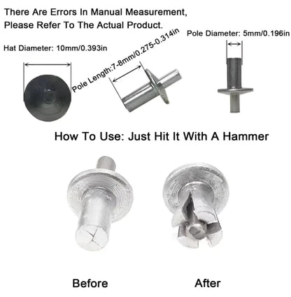 100PCS Aluminum Blind Drive Rivets for Various Applications