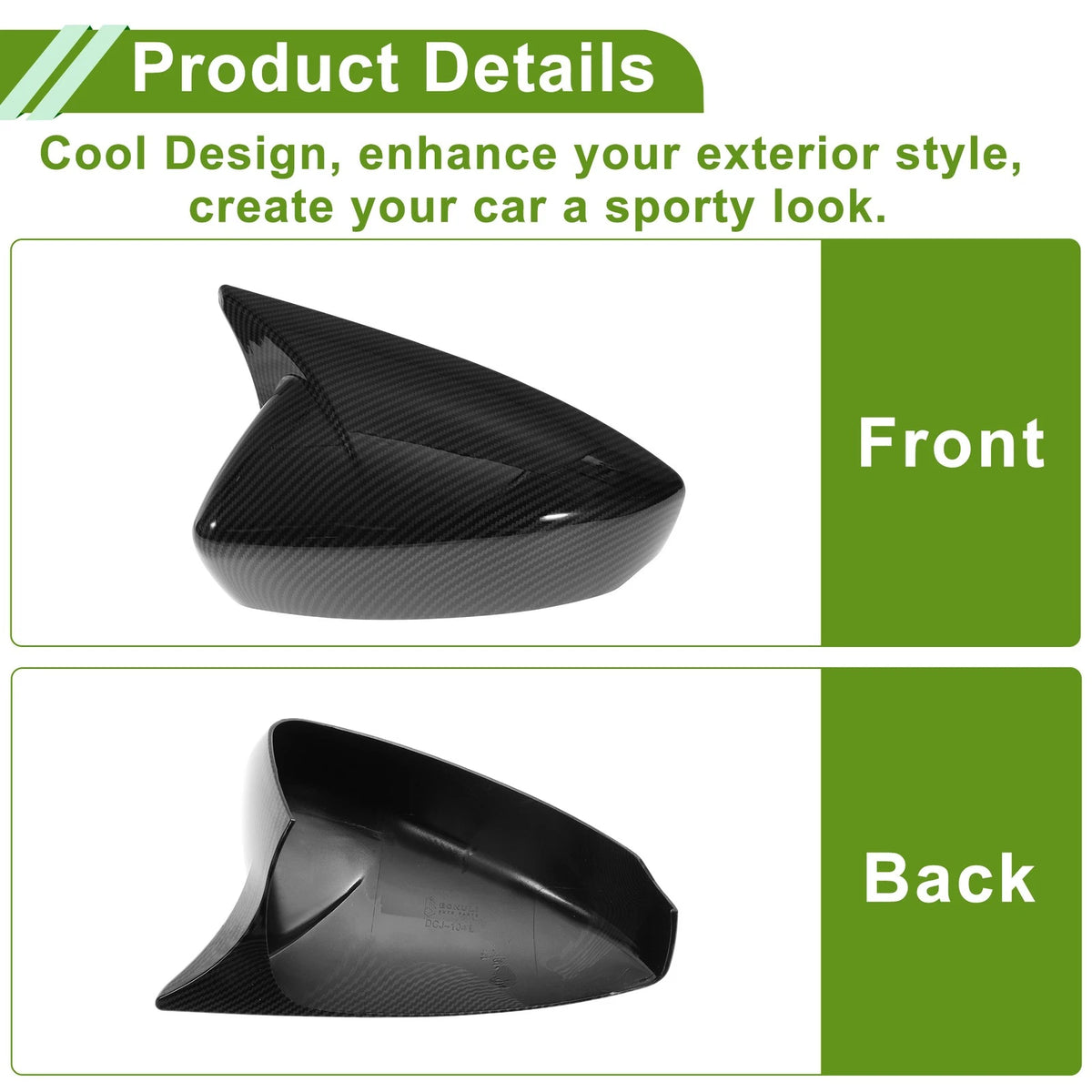 1 Pair Side Mirror Cover Caps for Mazda CX-50 (2023–2025) - Black