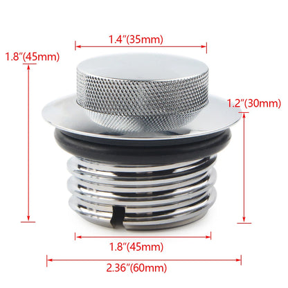 Flush Pop Up Reservoir Gas Cap for Harley (Chrome)