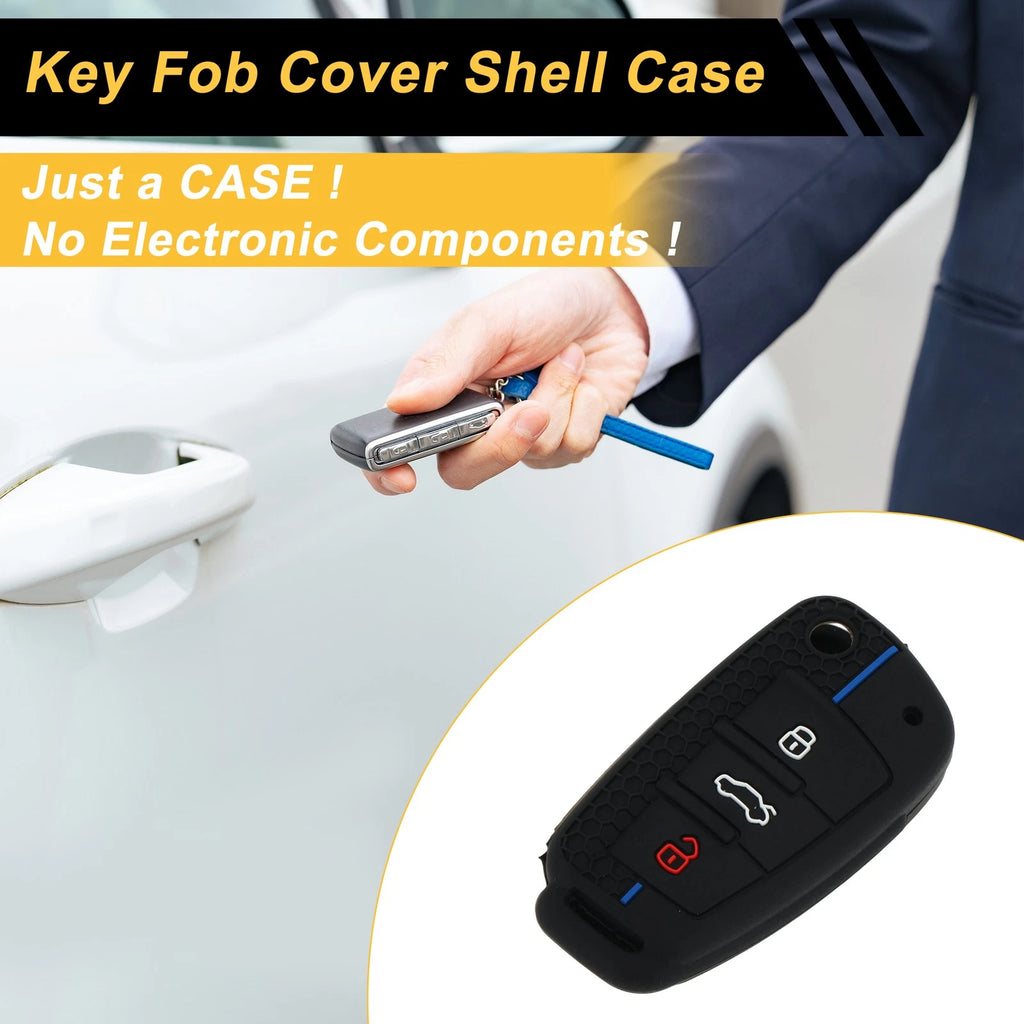 Silicone Key Case with 3 Buttons for Audi A1 A3 (2010–2020)