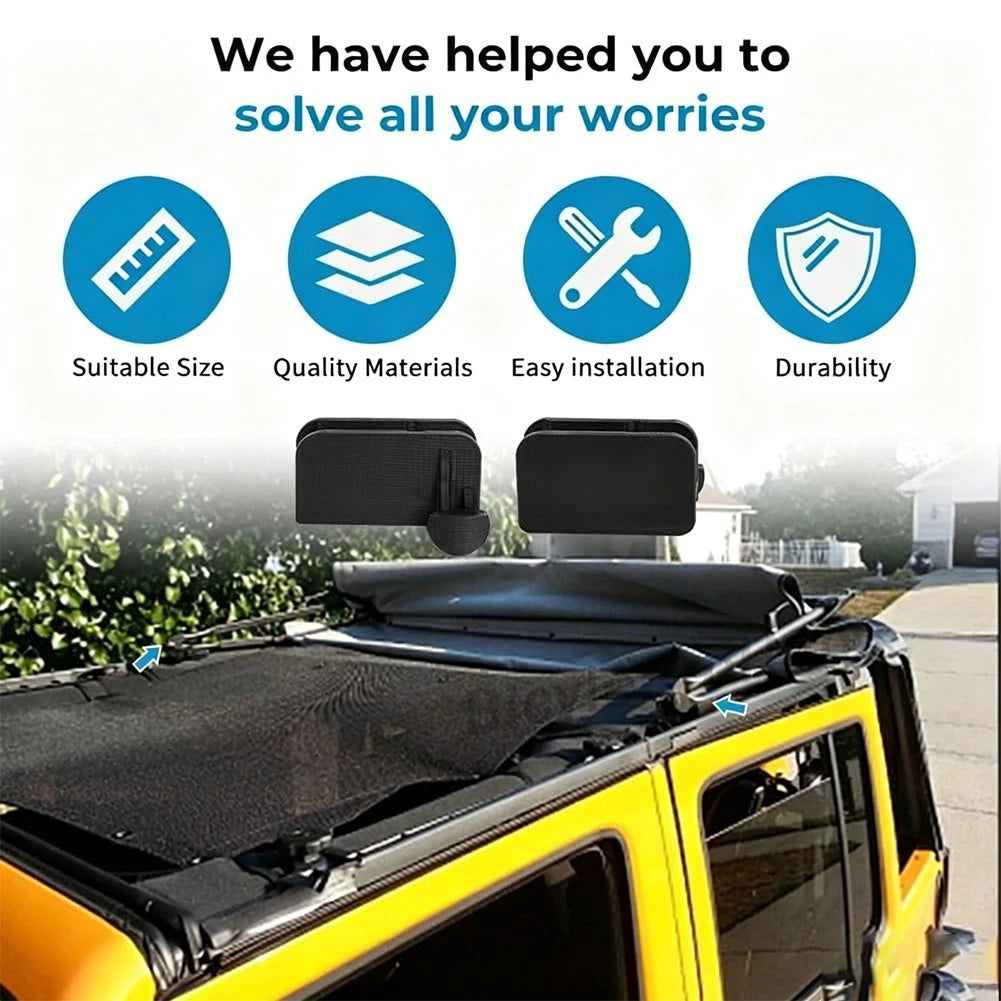 2X Sunrider Soft Top Front Side Bow Latch Kit for Jeep