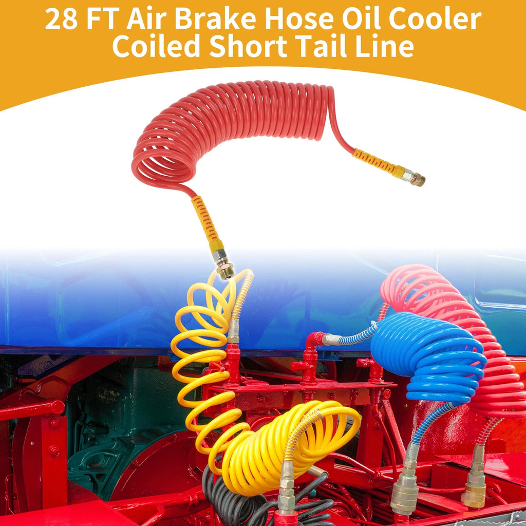 Air Brake Hose for Coiled Short Tail Line (28 Feet)