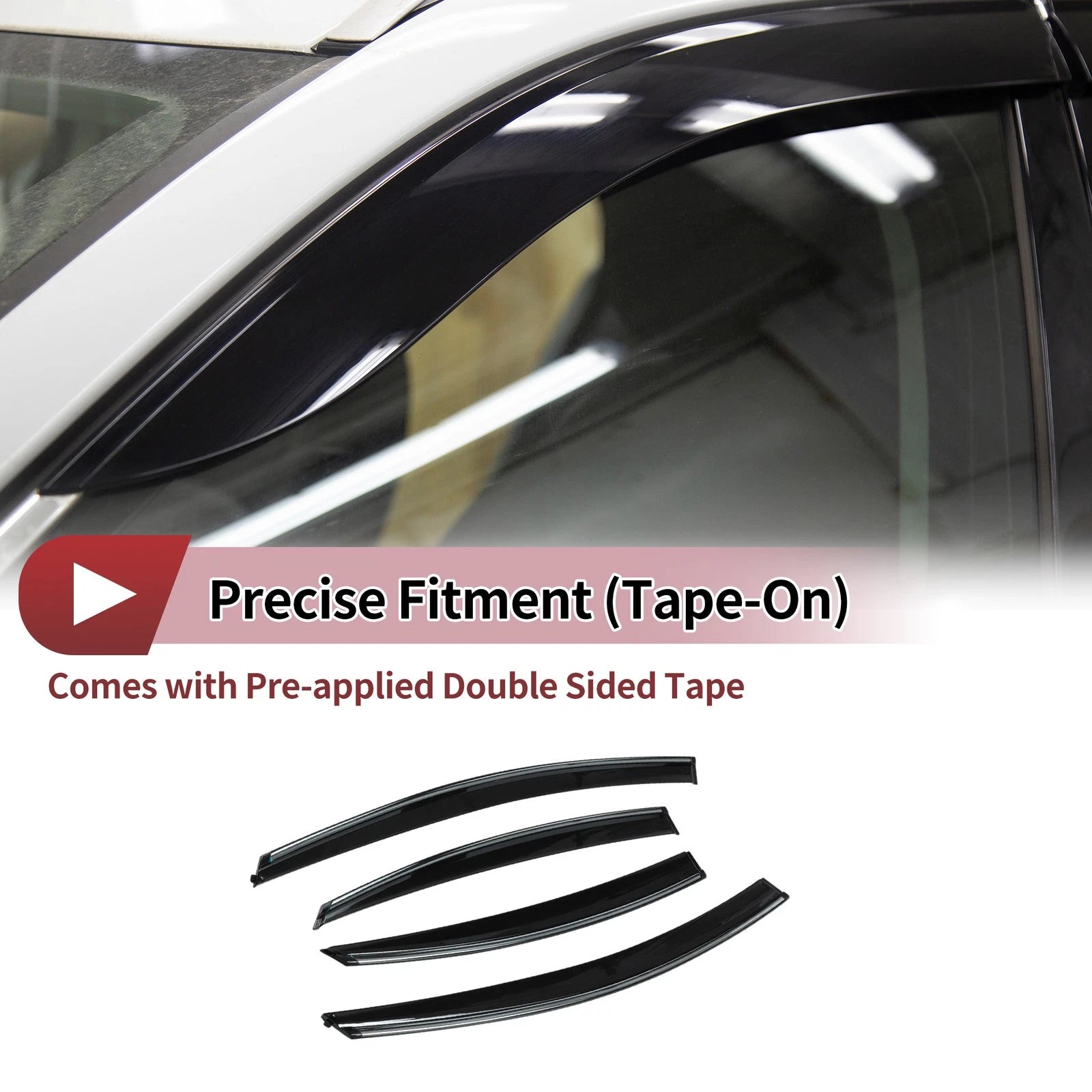 Window Deflectors Side Vent Visors for Hyundai Sonata (2011–2014) 1 Set