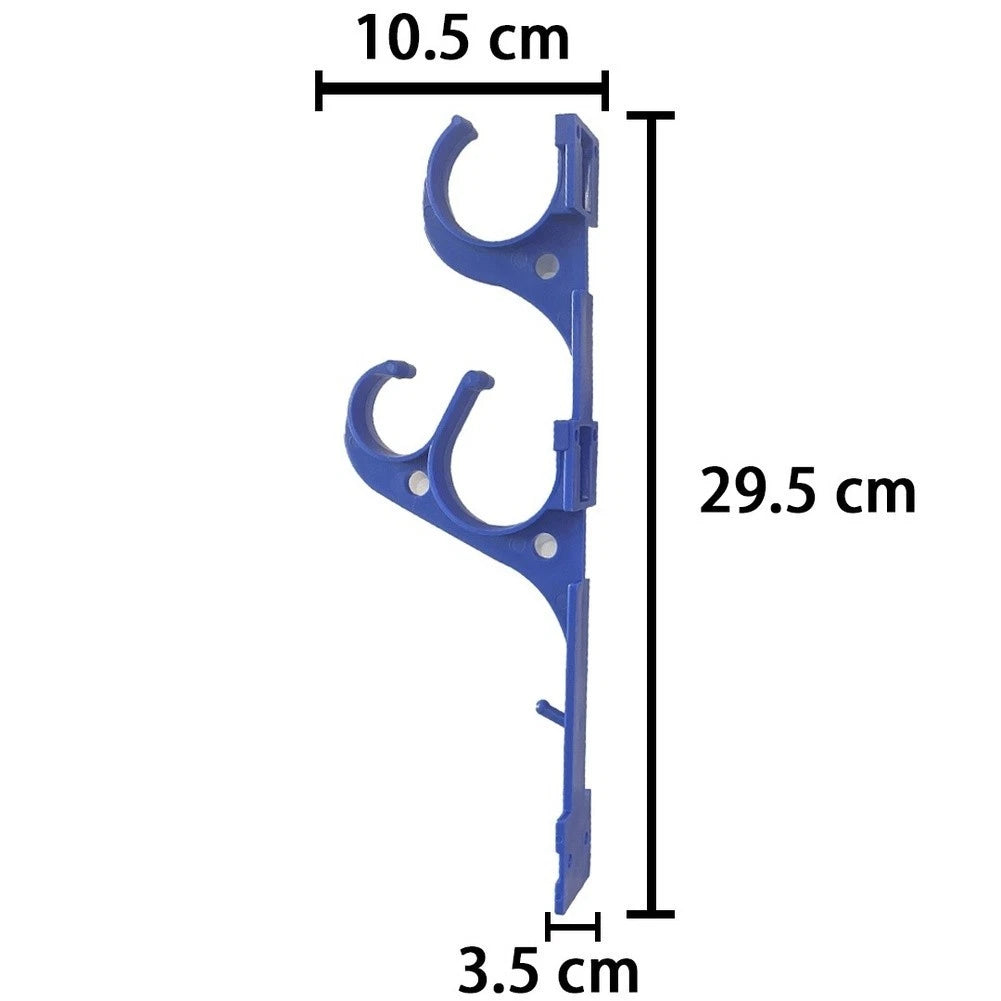 2X Plastic Swimming Pool Hooks for Universal Use (10.5 x 3.5 x 29.5 cm)