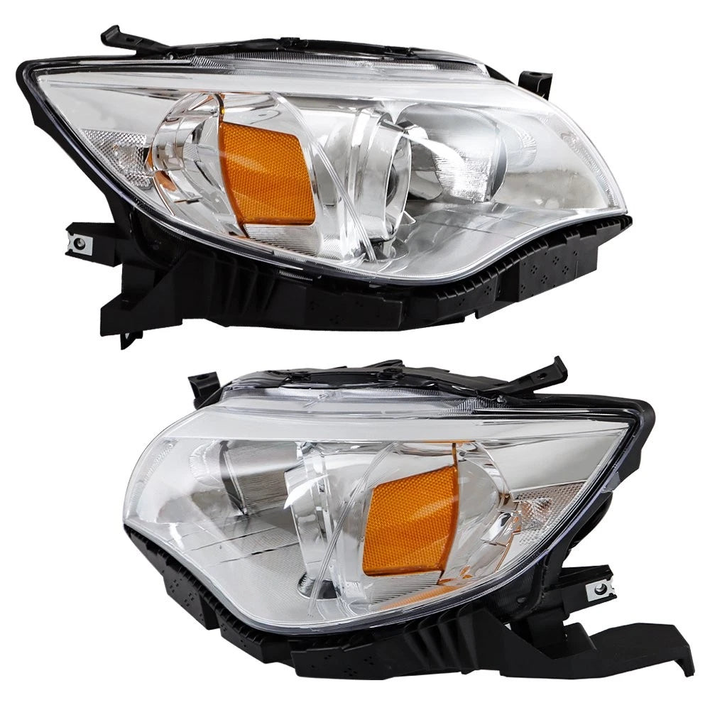 Headlight Set for Subaru Impreza (2008–2011) Halogen Chrome w/o Bulb