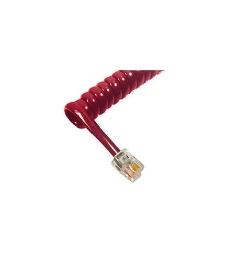 12' Red Handset Cord for Cablesys Gcha444012-fcr