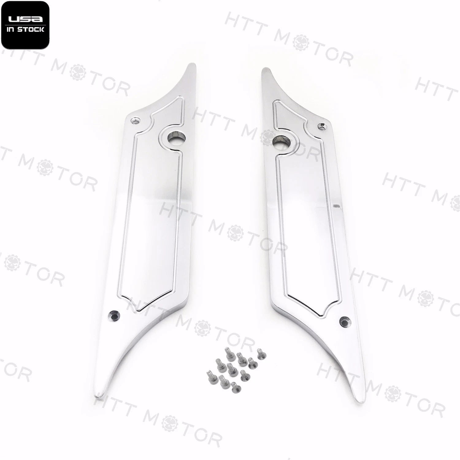 Billet Saddlebag Latch Covers for Harley Davidson Touring (1993–2013) Chrome