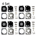 Set of 4 Carburetor Rebuild Kits for ECHO SRM 2100 GT2150 (RB-64 C1U-K47)