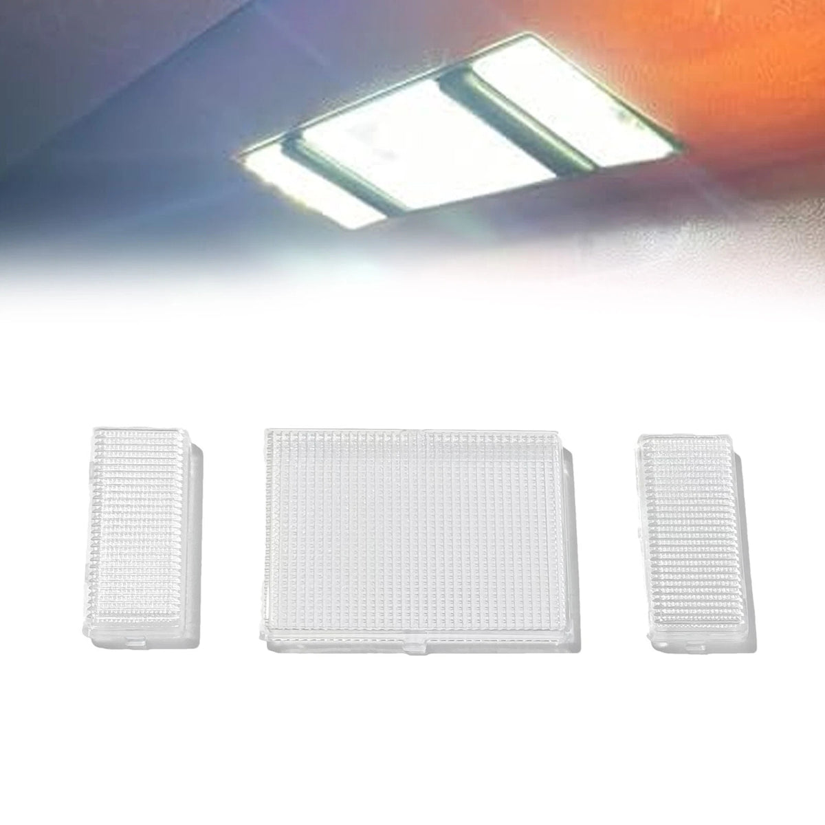 3Pcs Plastic Map Dome Light Covers for Chevy GMC Pickups