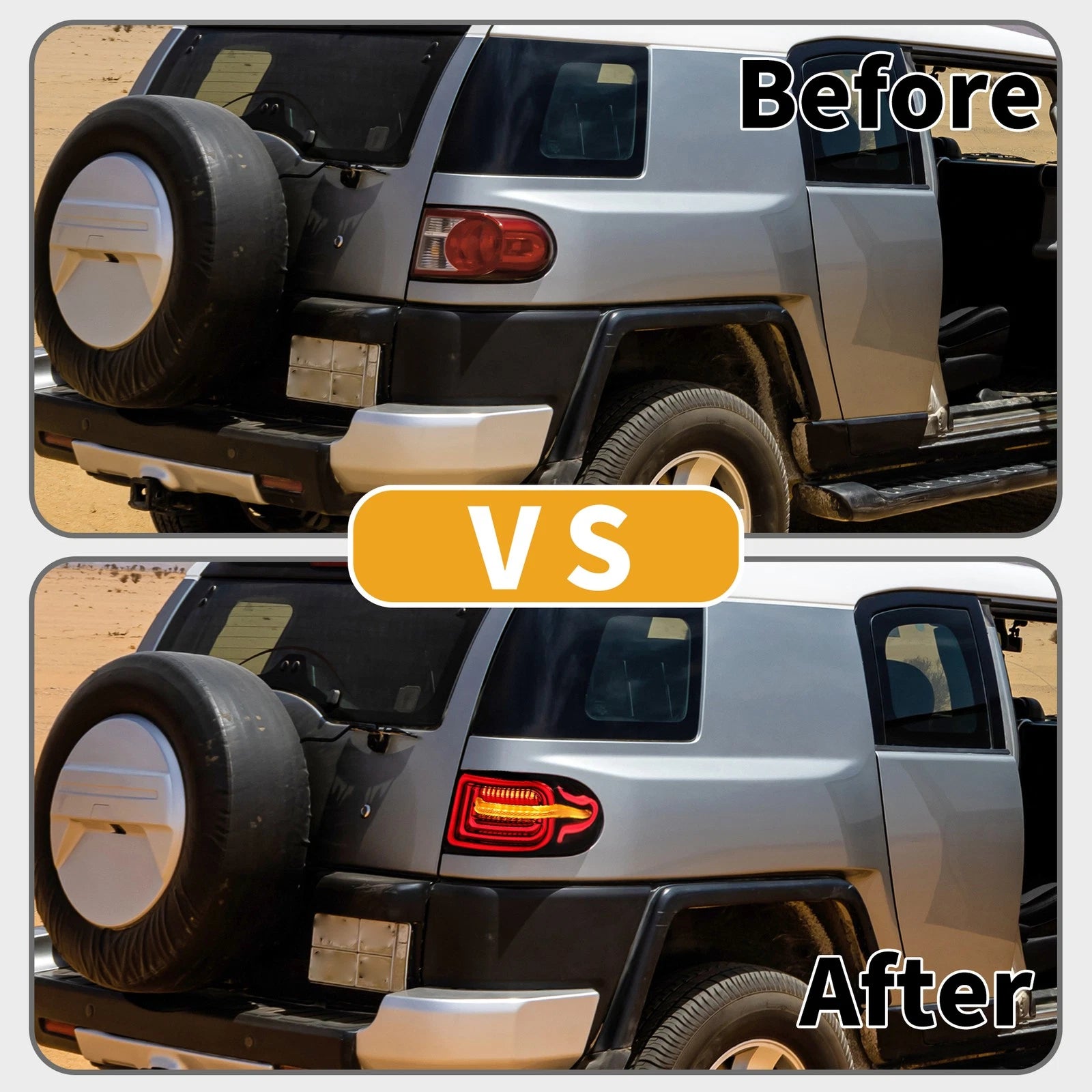 Pair OLED Tail Light Assembly Replacement for Toyota FJ Cruiser (2007–2014)