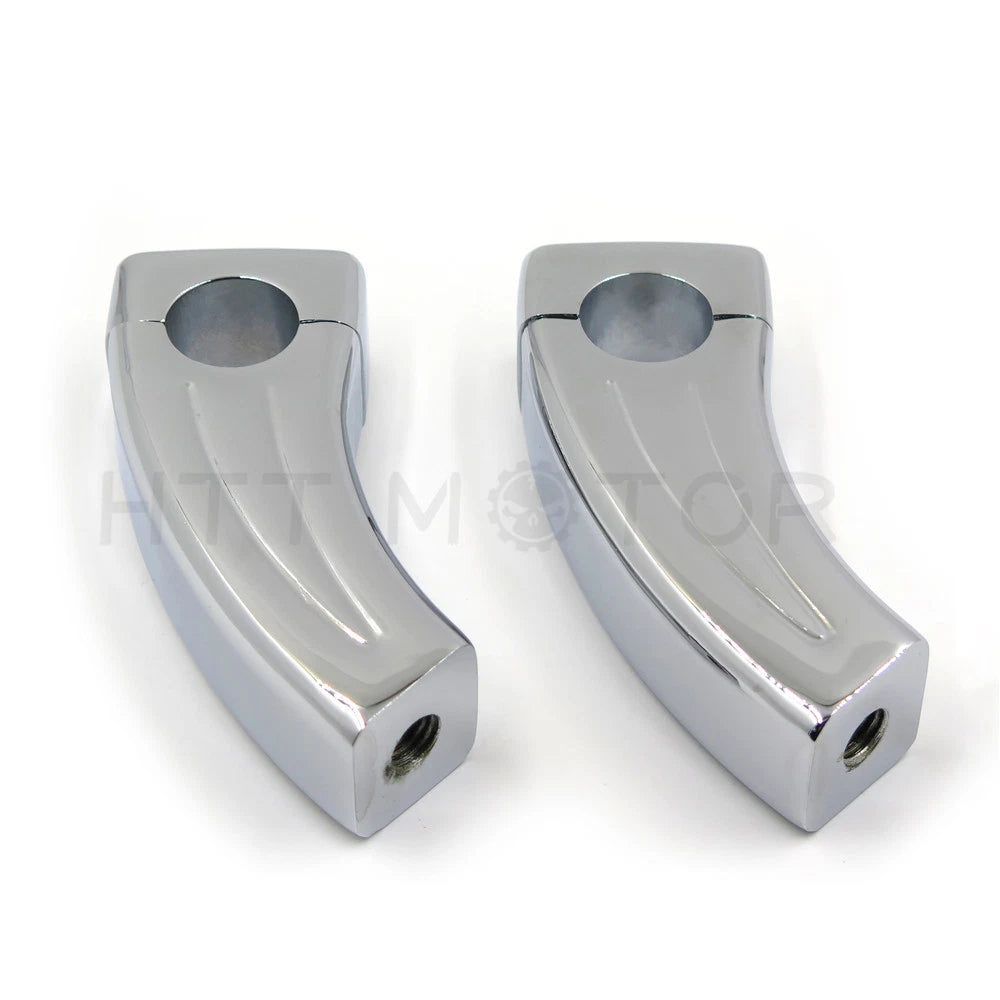 Pair of 3.5" Chrome Handlebar Risers for Motorcycle (25mm, 1")