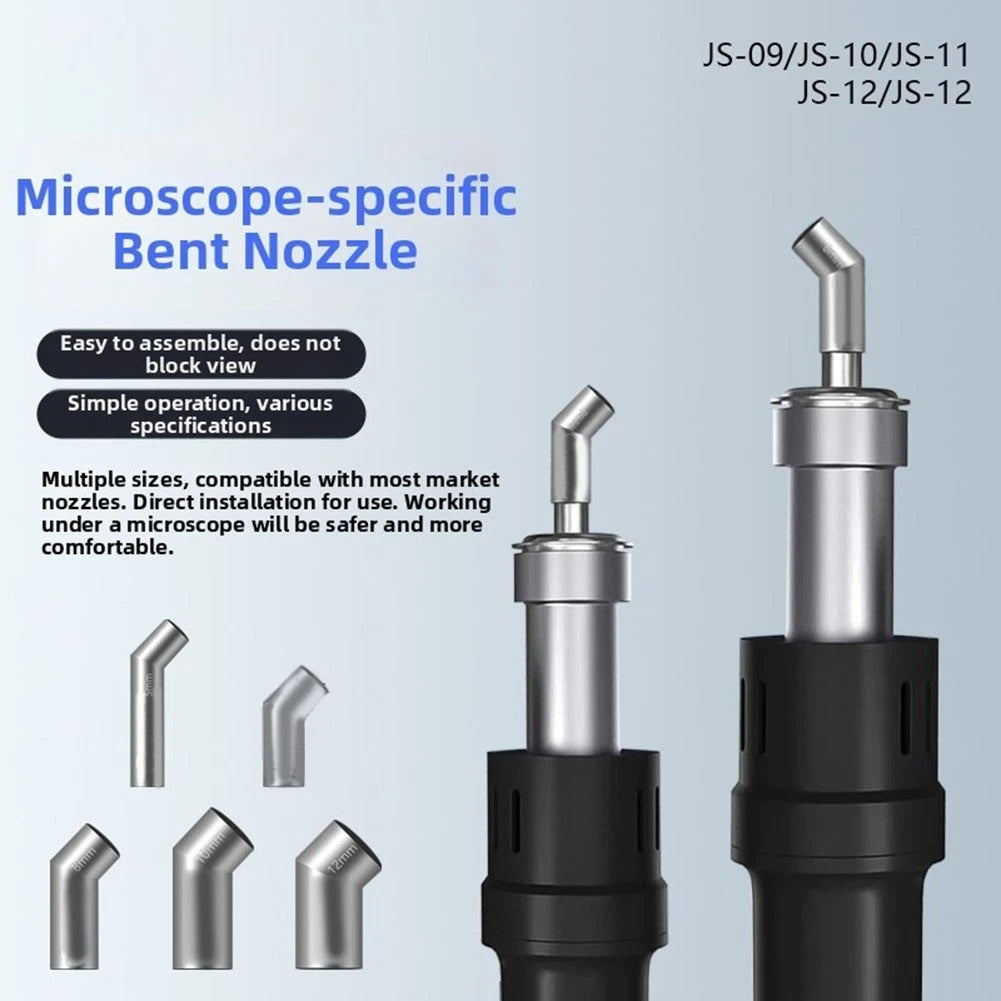Curved Hot Air Nozzle for 861/2008 (Compatible with Microscope Setups)