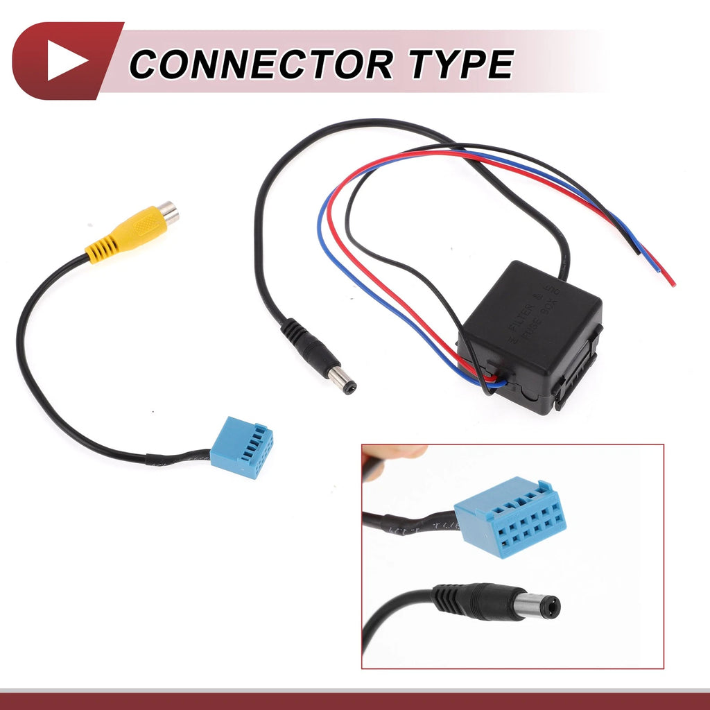 Rear View Camera Adapter Wire Harness Cable Set for VW BMW