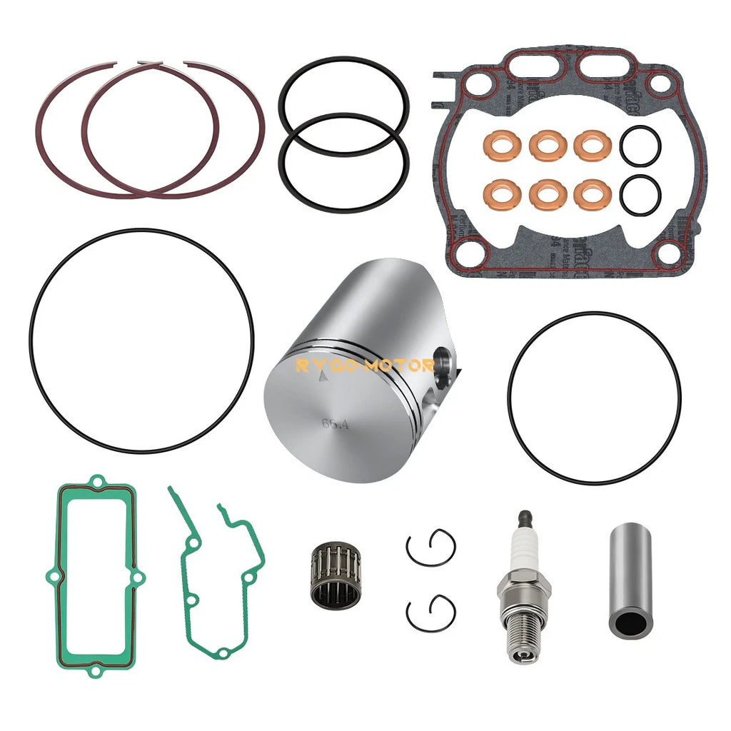 Piston & Rings Kit with Top End Gaskets for Yamaha YZ250 YZ250X (2005–2024) 66.4mm STD